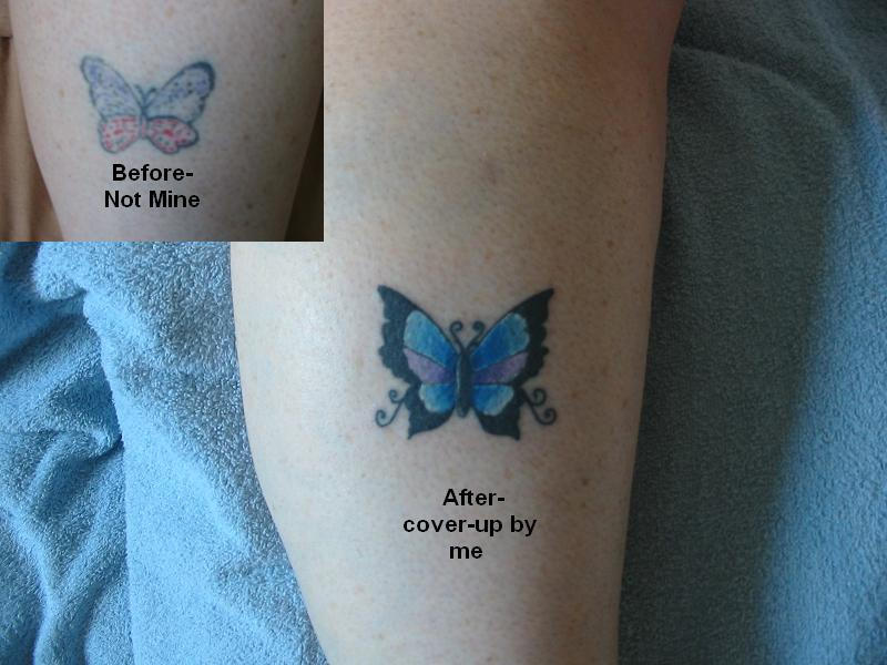 Butterfly coverup - butterfly tattoo