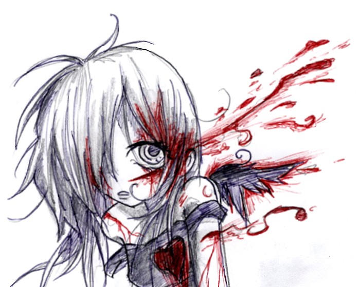 girl crying blood. crying blood by ~jump-button