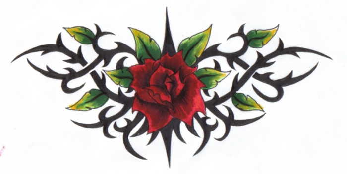 A Rose Amongst the Thorns | Flower Tattoo