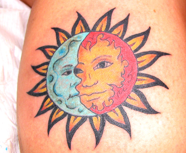 sun and moon tattoos Jen's Sun and Moon sun and moon tattoo