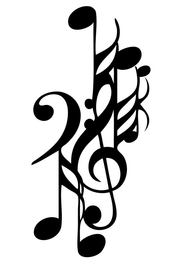 musical tattoo. Musical notes tattoo by