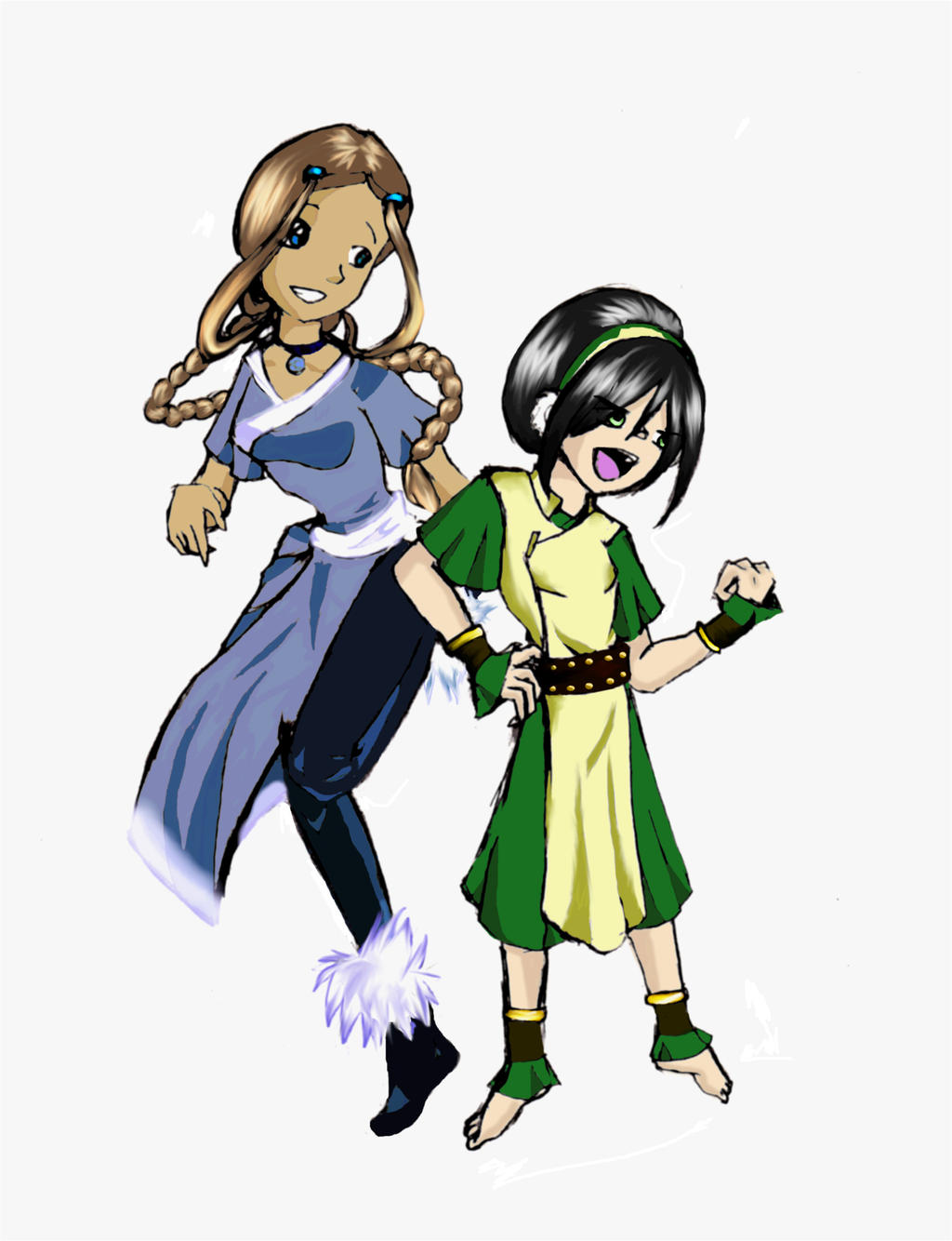 Toph and Katara Masters Dance by mr35mm on DeviantArt