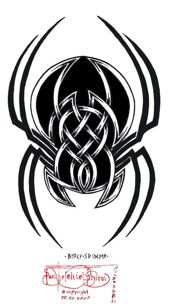 Celtic Spider Tattoo Design