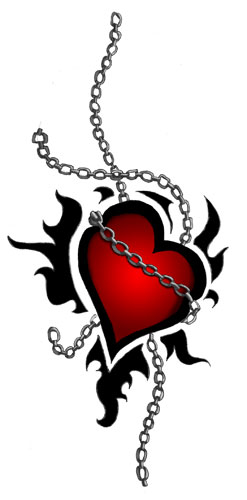 heart tattoos. Chained Heart