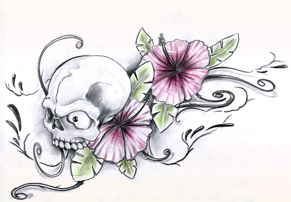 tattoo sketch - flower tattoo