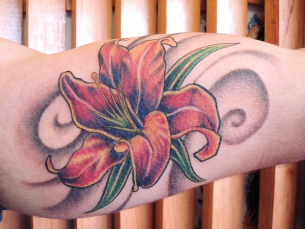 multicolor lily | Flower Tattoo