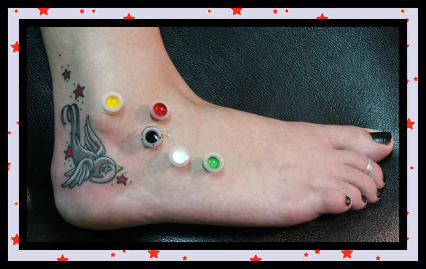 peace and love foot tattoos. Foot Tattoo