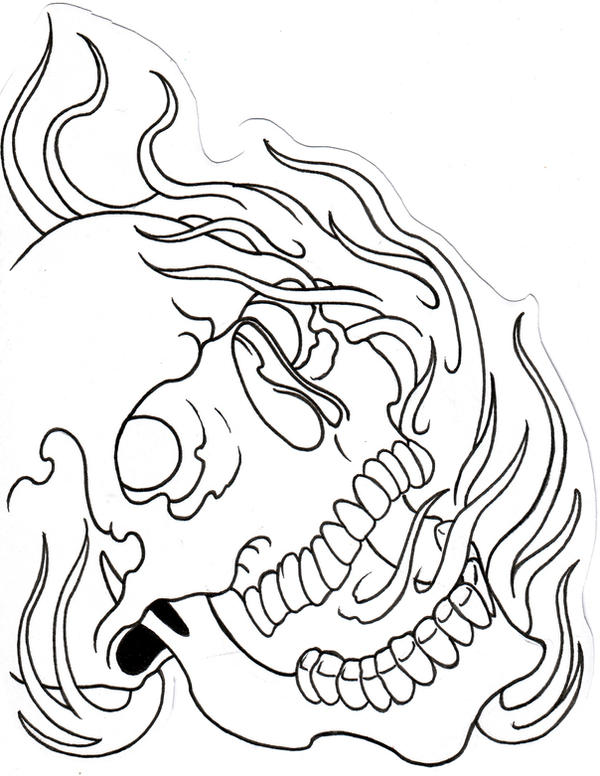 Skull Outline Tattoos