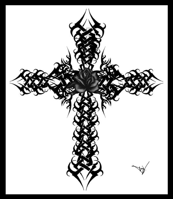 Gothic Cross Rose Version 2 by Quicksilverfury on deviantART