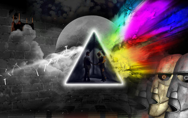 resolution: 3200x1200. Tribute to Pink Floyd by ~cuto on deviantART