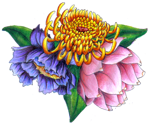 Flower Flash, COLORED | Flower Tattoo