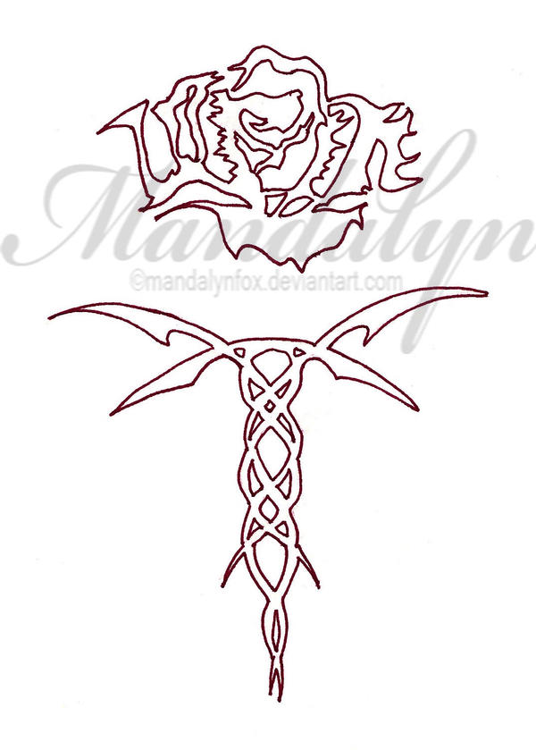 Tribal rose design by MandalynFox on deviantART