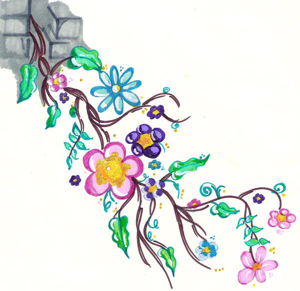 Flower Vine Tattoo Design | Flower Tattoo