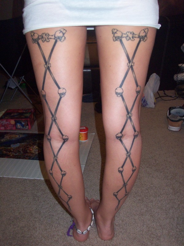 tattoo Cute Girls Tribal Leg