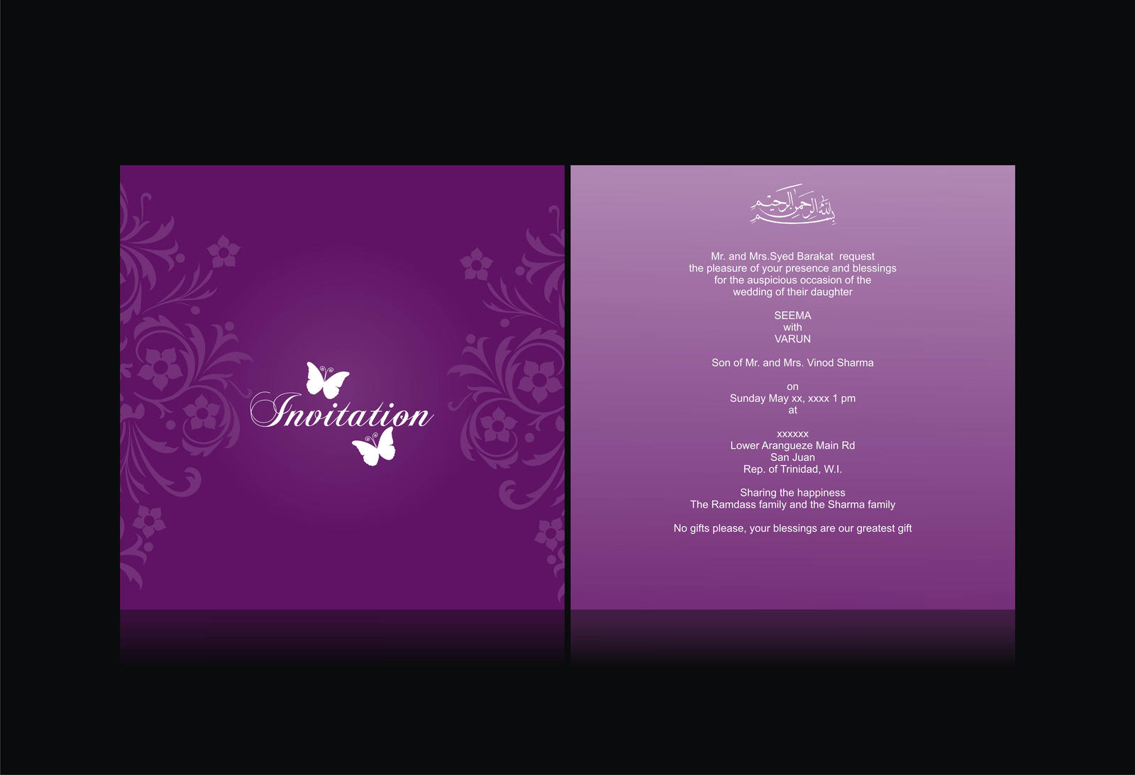 sample wedding cards for indian