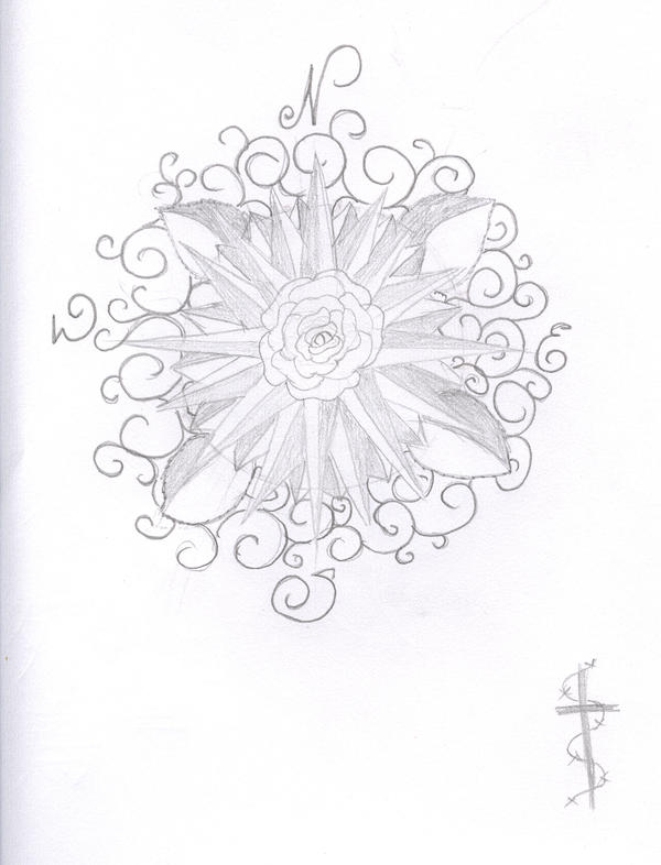 Tattoo-Compass Rose Design by ~FuzennoTenshi on deviantART
