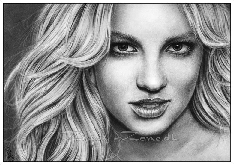 Britney Spears Celebrity Portrait Drawings
