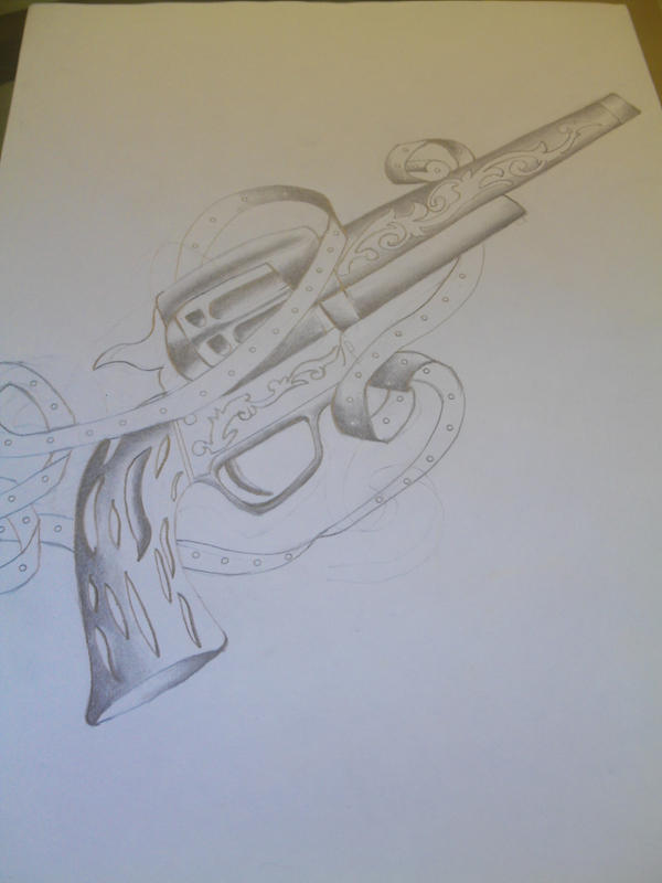 Revolver Tattoo Sketch by Mrpurplebackpackman on deviantART