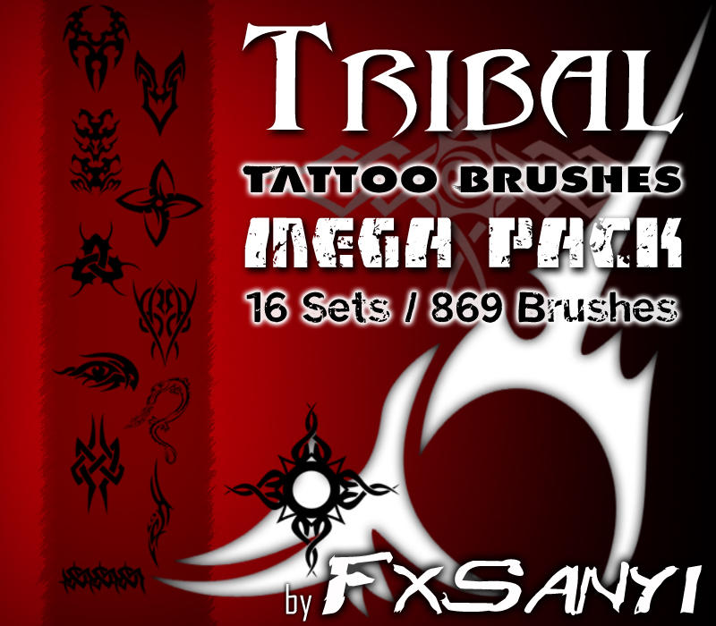 Tribal Tattoo Brushes MegaPack by ~FxSanyi on deviantART