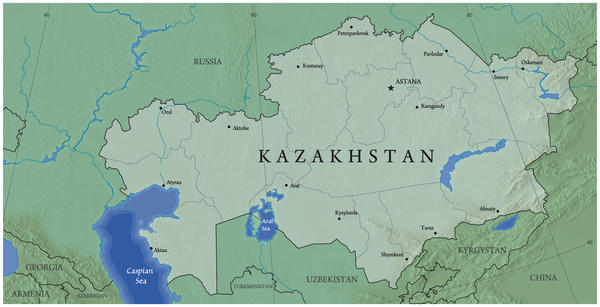 physical map of malawi. Physical map of Kazakhstan by