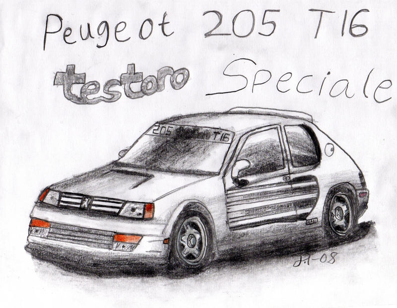 Peugeot 205 T16 Testarossa by StreetRacer on deviantART
