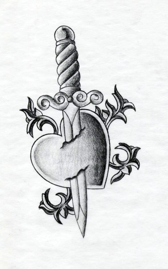 heart tattoo with initials. Tattoos: A tattoo with a heart