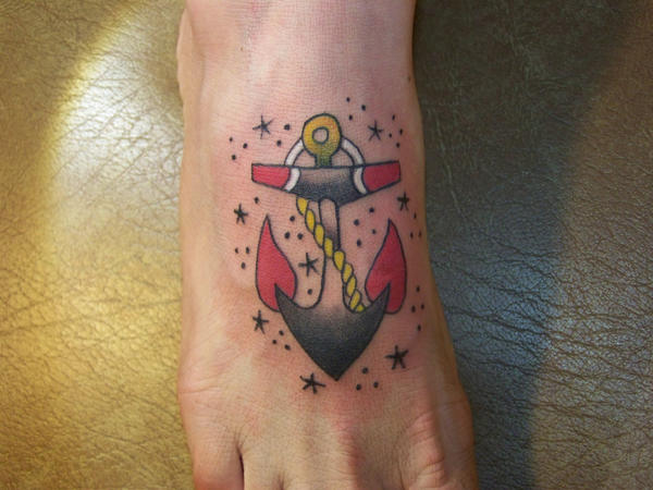 Anchor Tattoo Pics Designs On Foot
