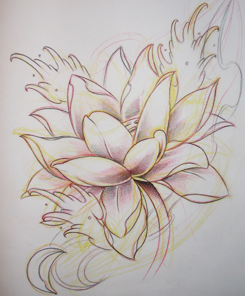 lotus flash 01 - flower tattoo