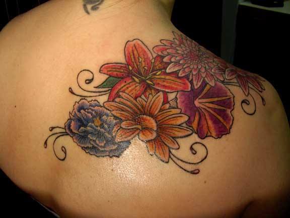 flower tattoo outline