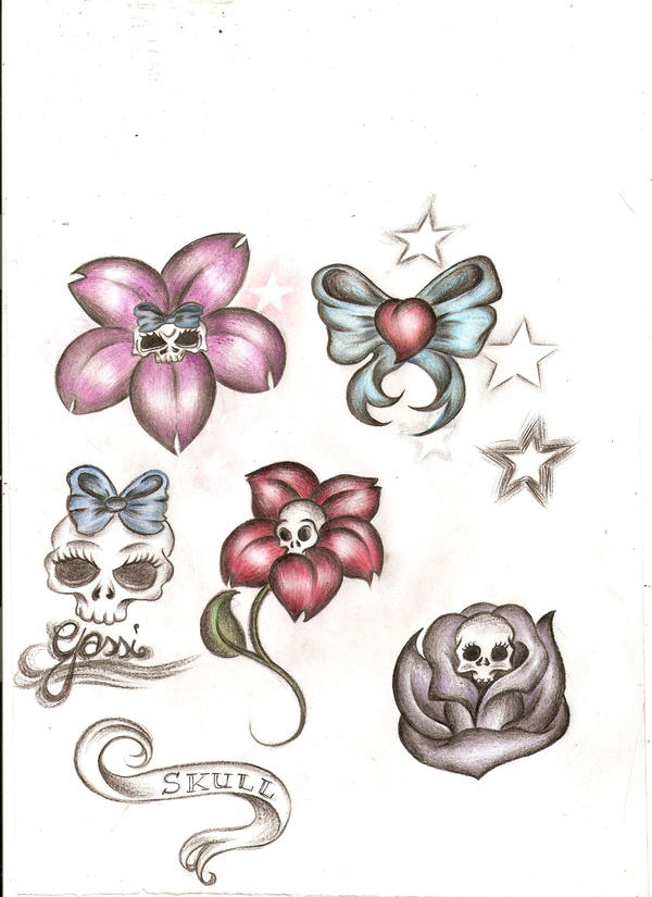 flower tattoo flash
