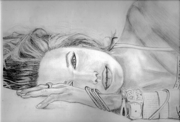 Angelina Jolie drawing by