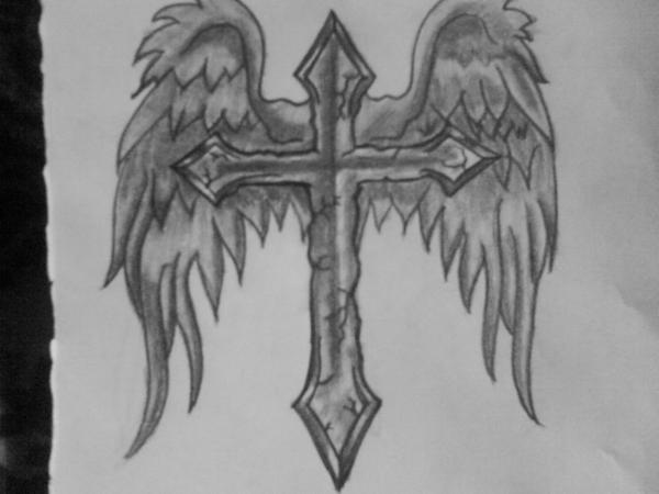 Cross with Wings by NightingaleOnFire on deviantART