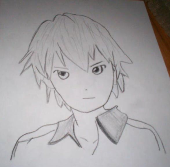 Anime Boy Drawing by