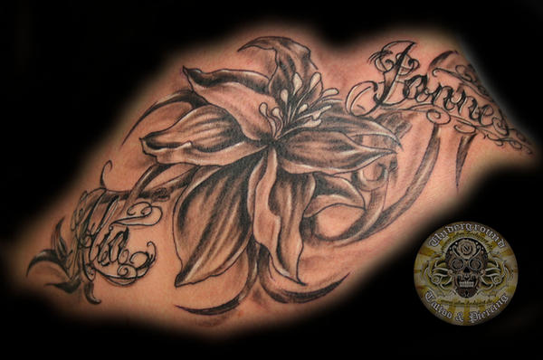 chicano script name flower - flower tattoo