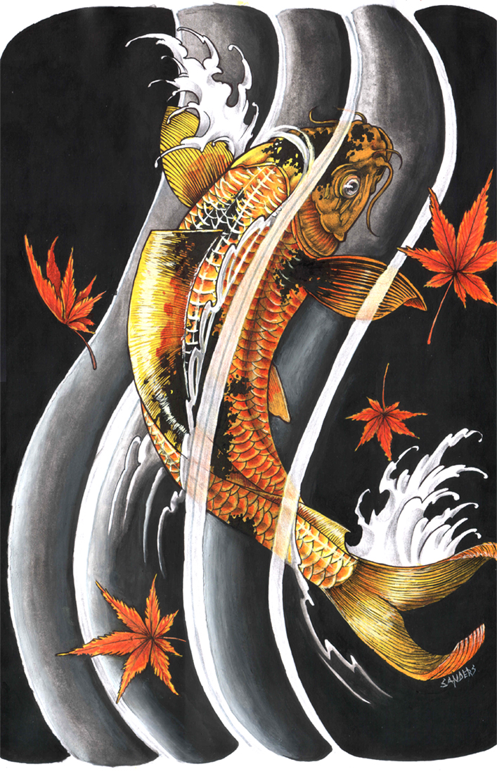 Koi fish tattoo design by Sandersk on deviantART