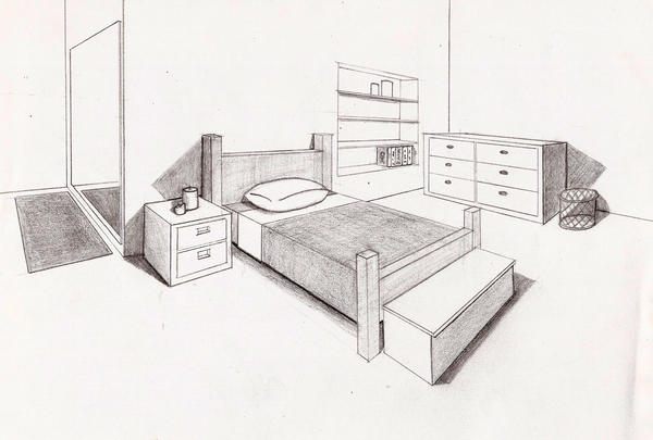 perspective bedroom by Gilstrap on DeviantArt