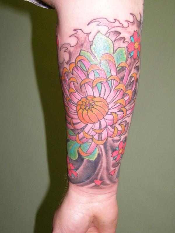 Jap flower sleeve by Inkcastle on deviantART
