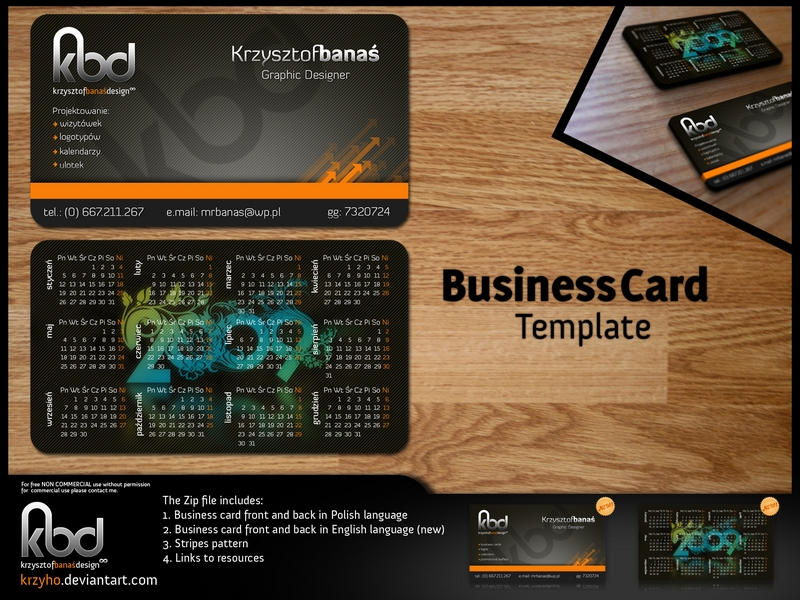 Free business card PSD template II
