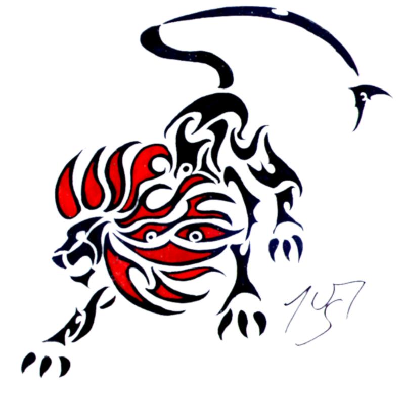 tribal lion tattoos for men. lion tattoos. Tribal series 49
