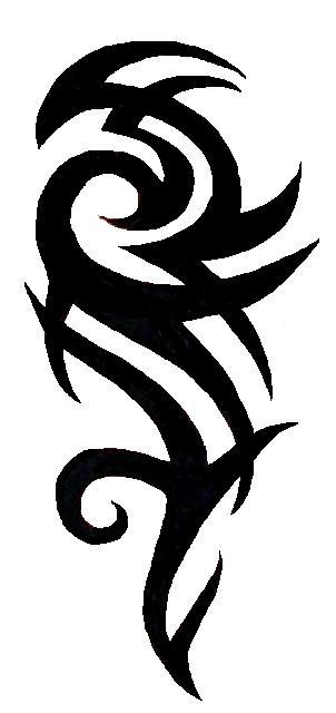 Large Black Swirl Tattoo Temporary Tattoo This tattoo image is of a black
