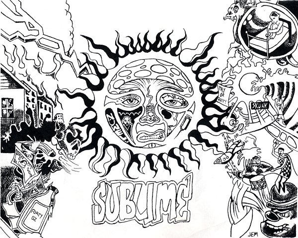 sublime sun tattoo. Sublime tattoo design by ~Lorr
