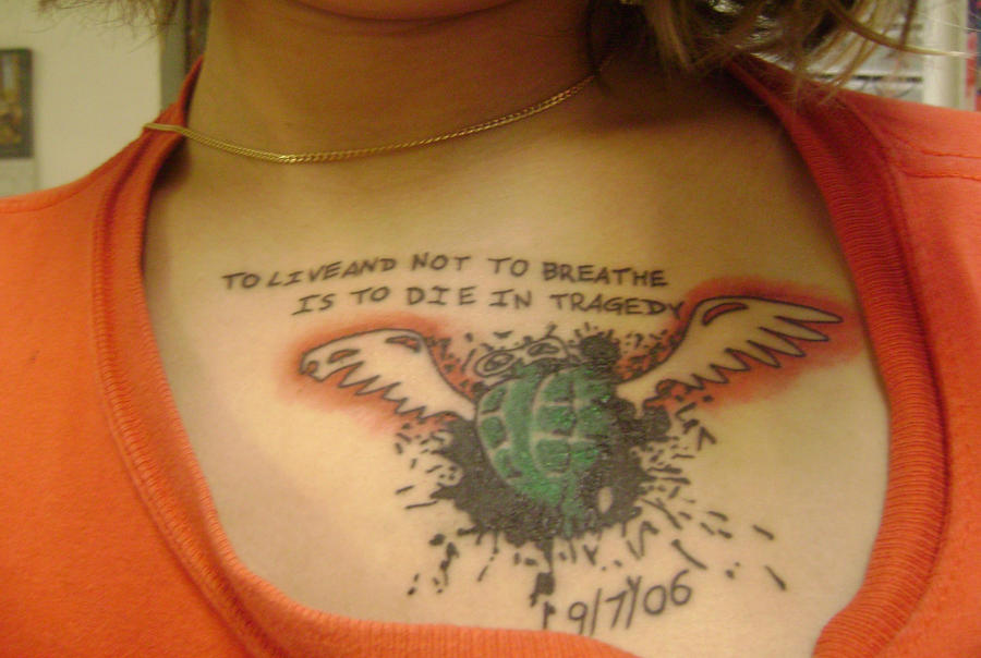 Green Day Tattoo - chest tattoo