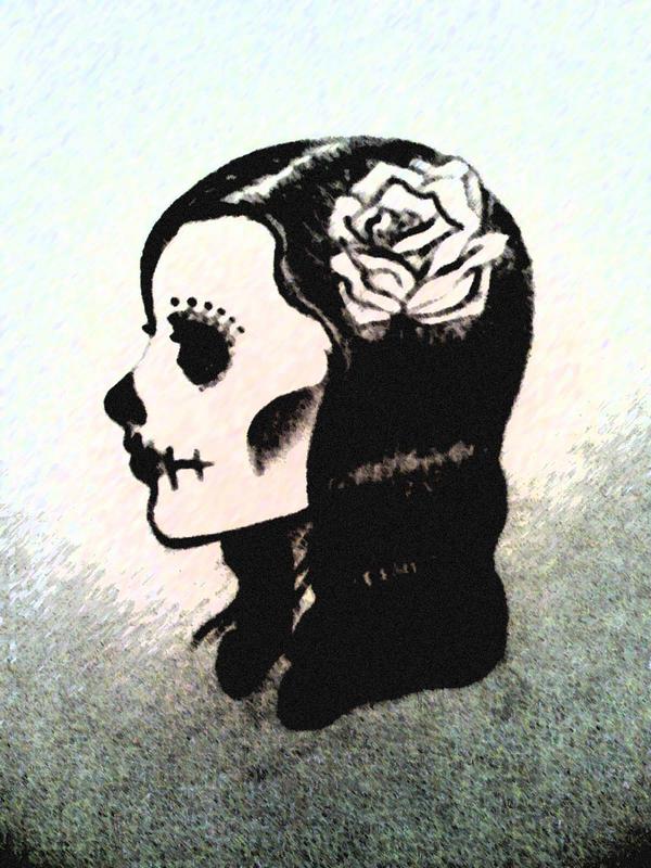 girl skull tattoos. My Sugar Skull Girl