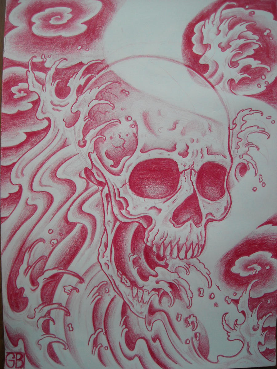 wave skull by AsatorArise on