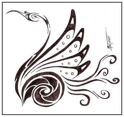 Swan tribal tattoo by ~tux20 on deviantART