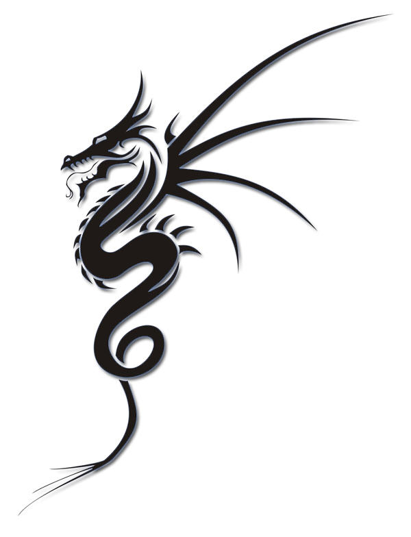 dragon tattoo flash art. Tribal Dragon 12 - xCyniX357