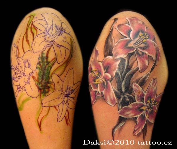 Flower pink tattoo - flower tattoo
