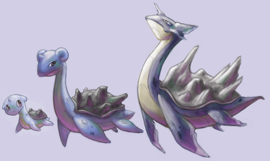 Lapras_Family_by_rustyyy.png
