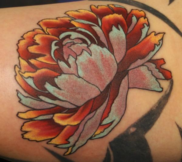 Mark Burn's Peony | Flower Tattoo