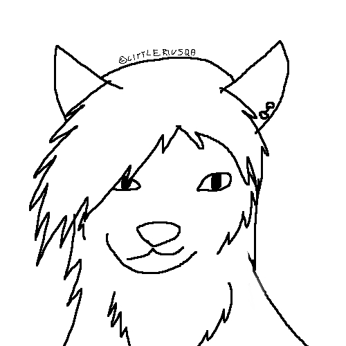 anime wolf lineart. Free dog-wolf lineart by